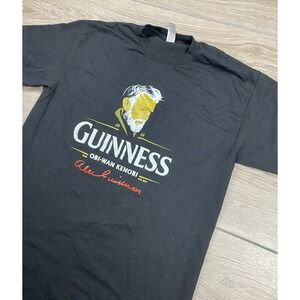 Guinness Men's Star Wars Obi Wan Kanobi Graphic T Shirt Black Size Medium